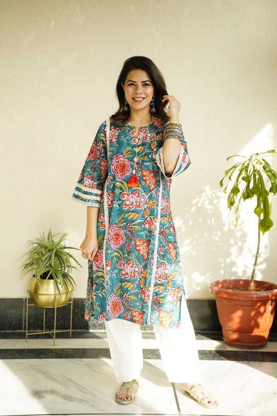 Printed Afghani Chogha Set