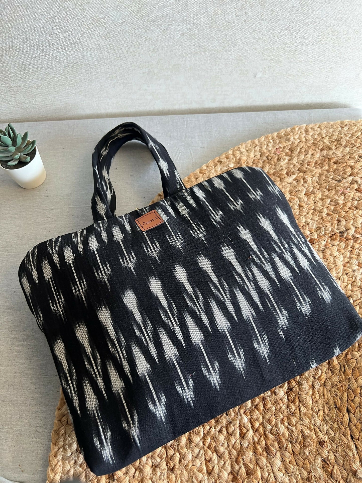 Ikat Black MacBook Laptop Sleeve