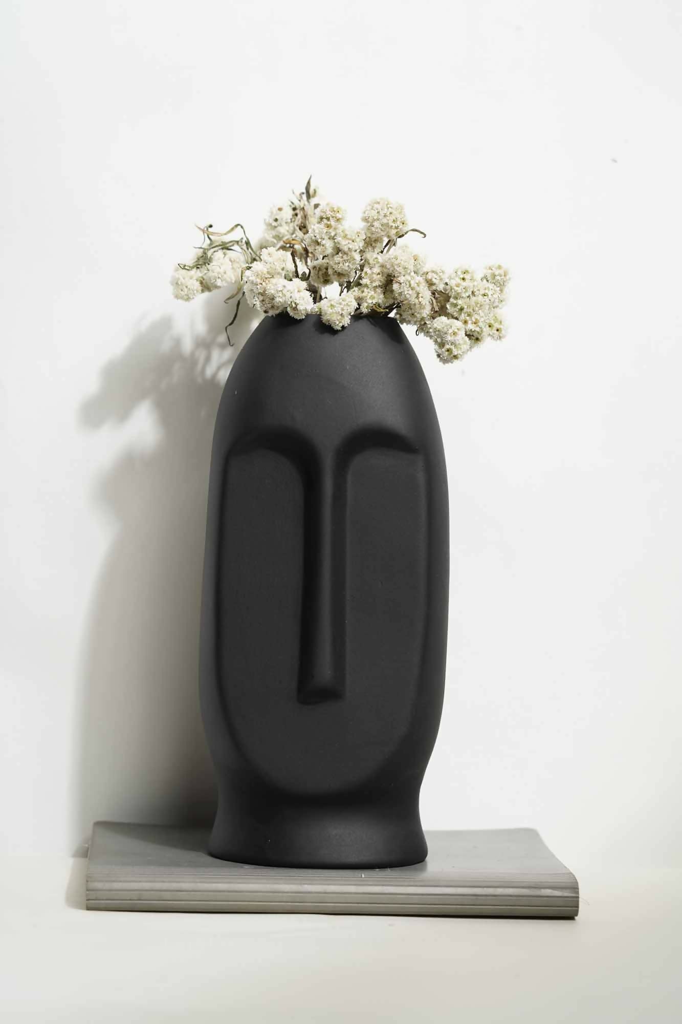 Premium Matte Nordic Face Vase