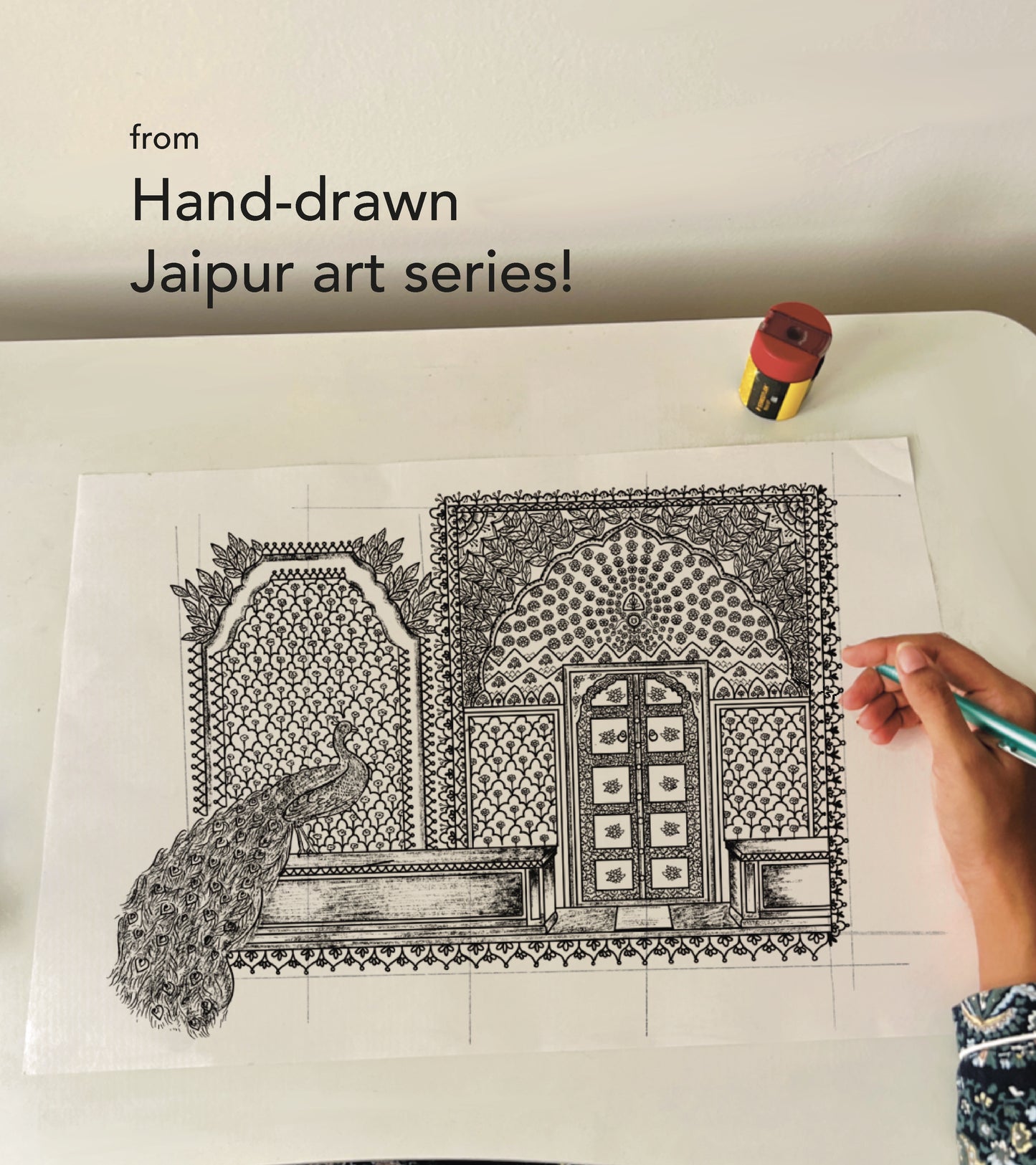 Notes Hawa Mahal Black & White