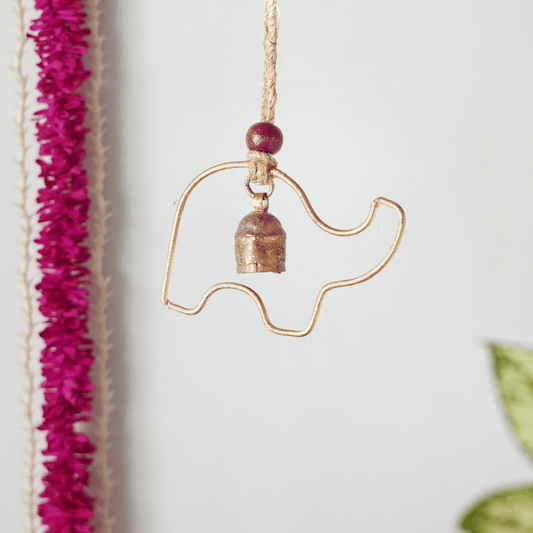 Elephant Copper Bell (Set Of 2)