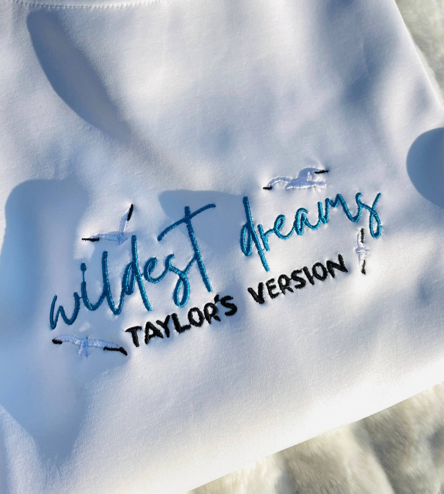 Wildest Dreams Embroidered White Sweatshirt