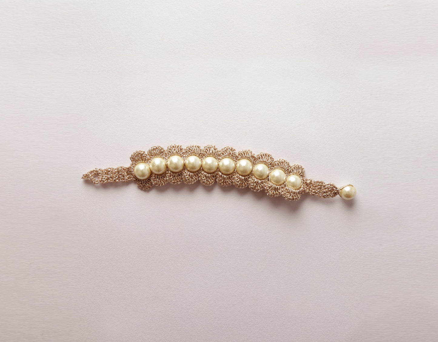 Handmade Metallic Finish Pearl Bracelet