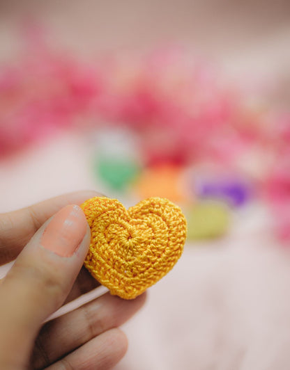 Handcrafted Little Hearts Brooches (Set of 4)