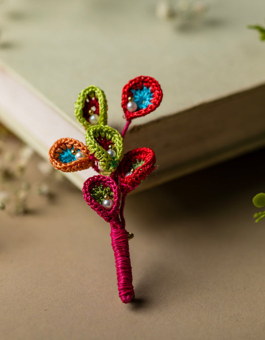 Handcrafted Rainbow Lilies Brooch