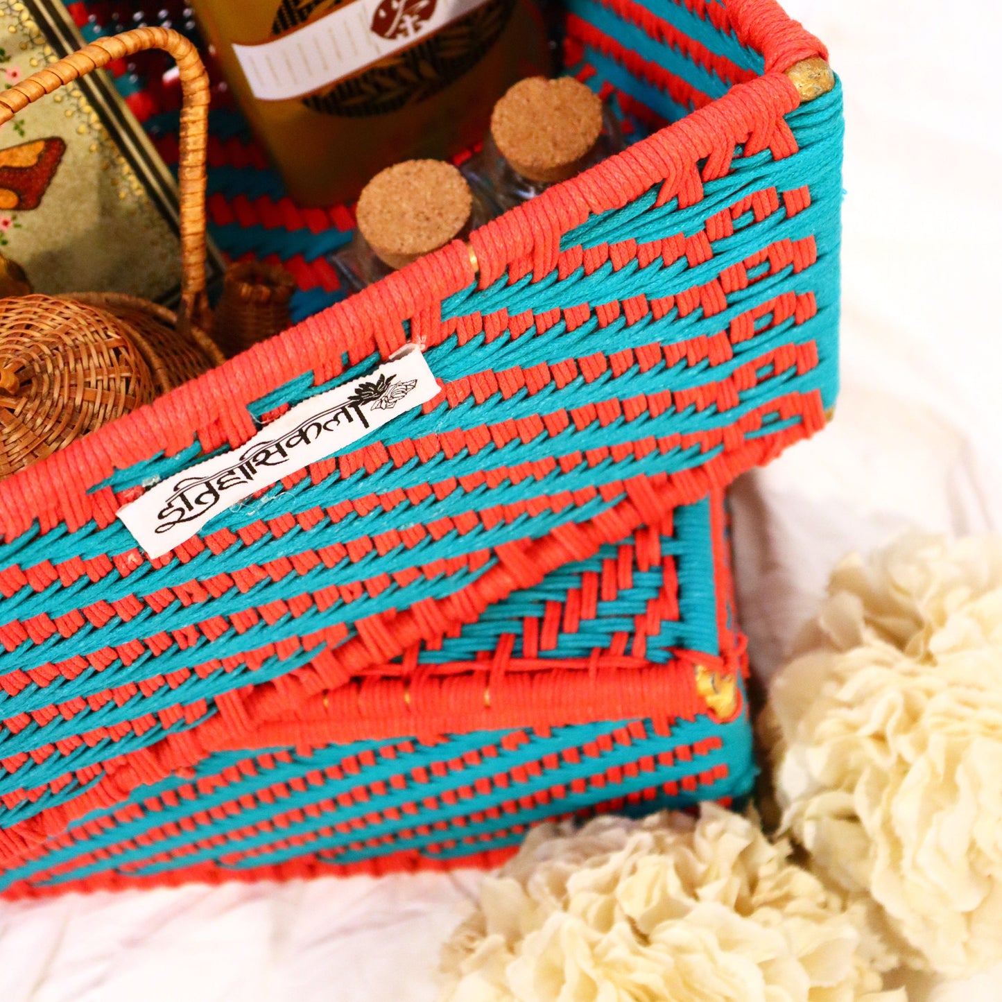 Storage Hand-Woven Basket