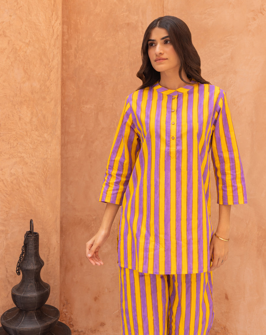 Bandstands Short Kurta Pyjama - Soft Cotton Co-ord Set