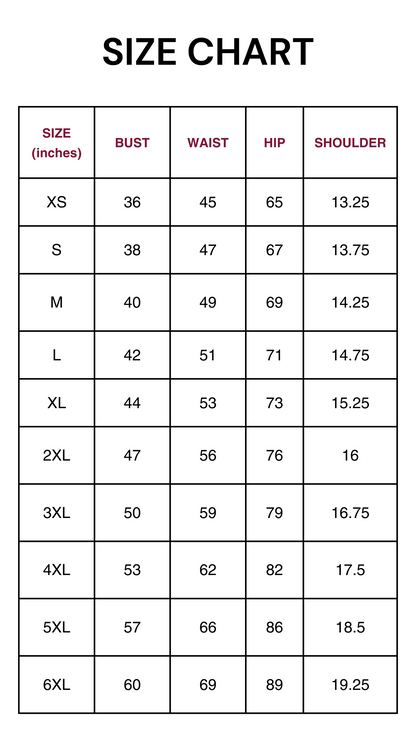 the Size chart