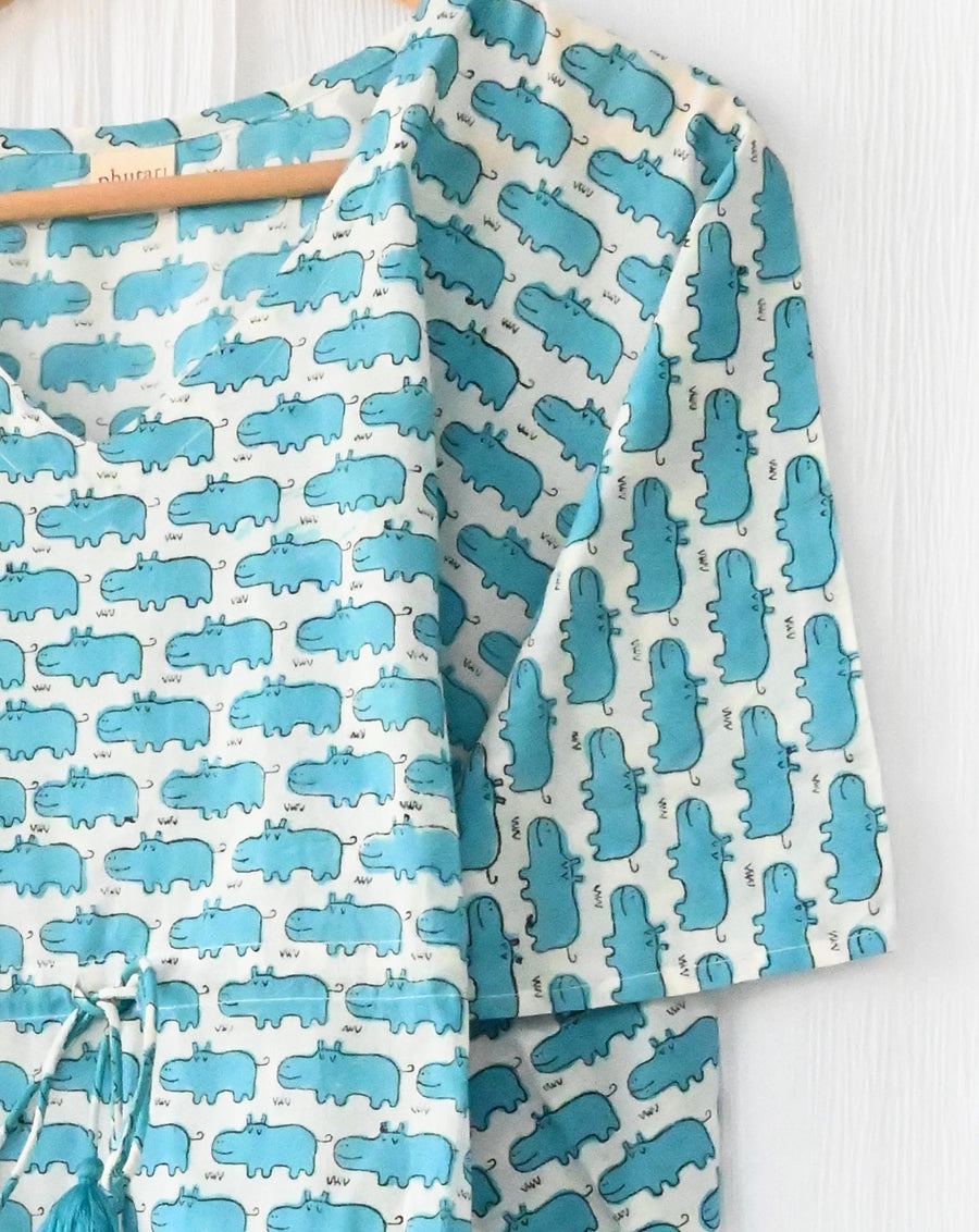 Happy Hippos Chill Jams Cotton Co-ord Set