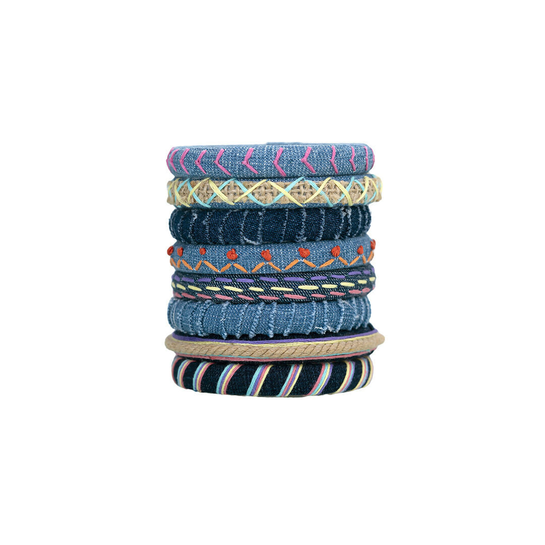 Princy Denim Bangle Set