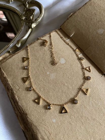 Geometric Dangling Charms Neckpiece