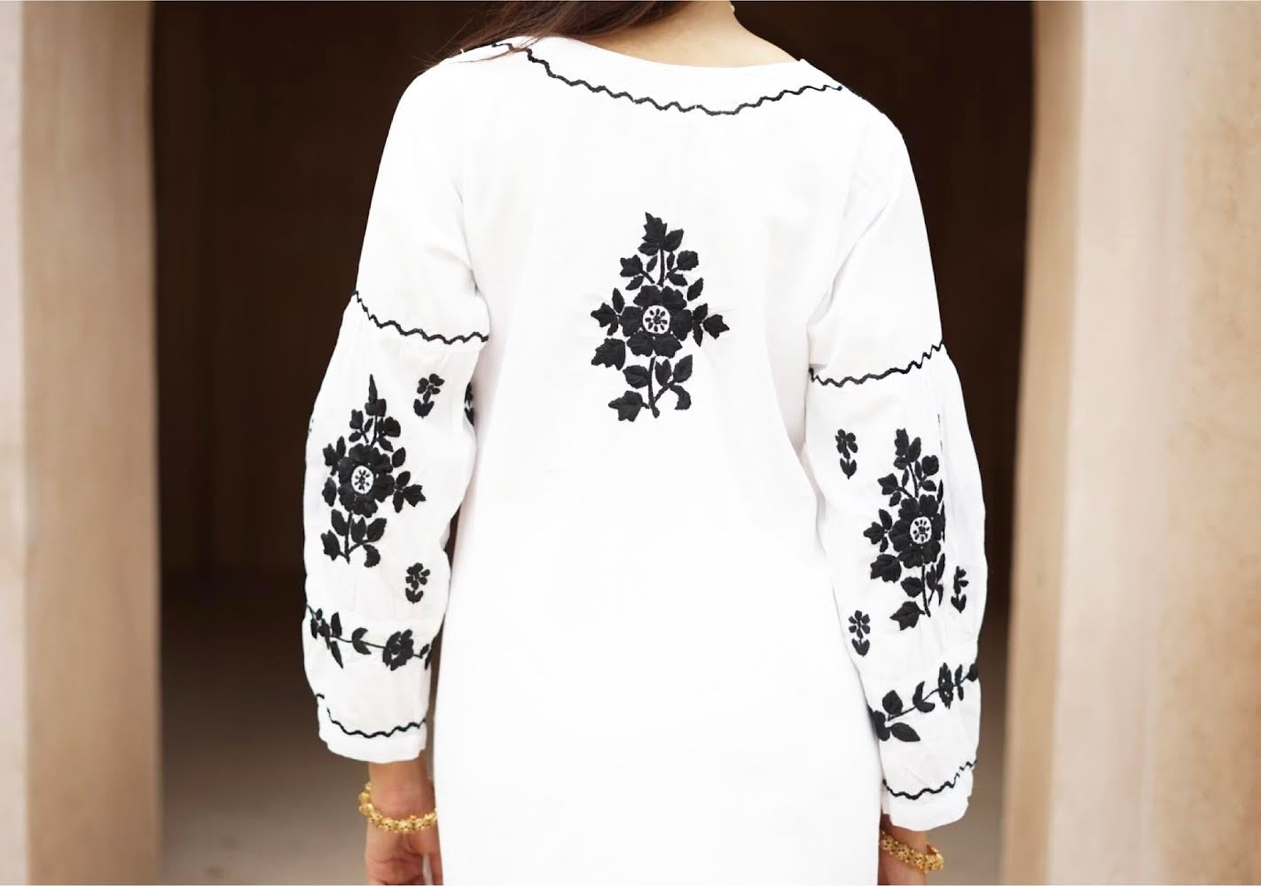 Aisha Chikankari Tassel Straight Kurta