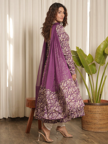 Aish Block Print Anarkali Set