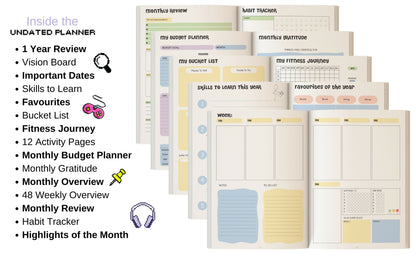 Undated Daily Journal Planner Kit