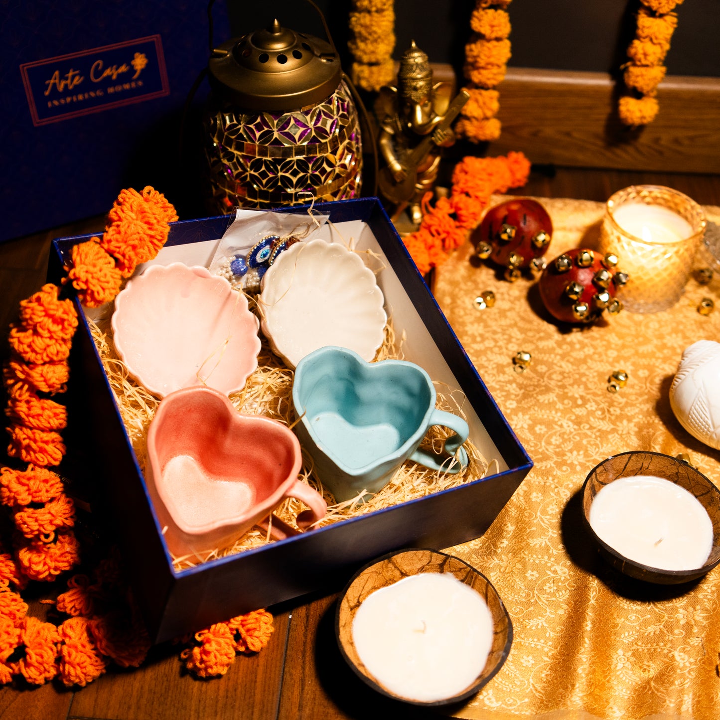 Glass Glow Delight Diwali Gift Box