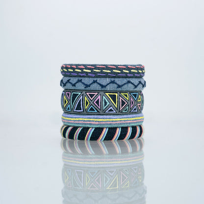 Spectrum Denim Bangle Set