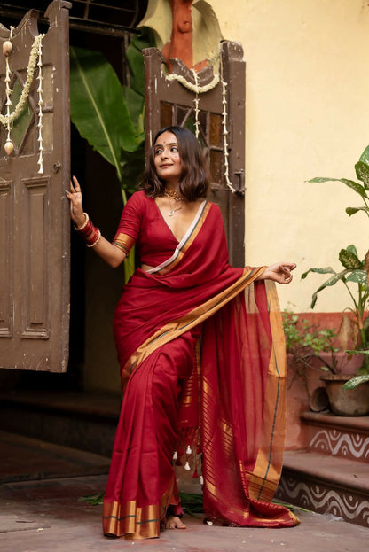 Maroon Mohini Saree