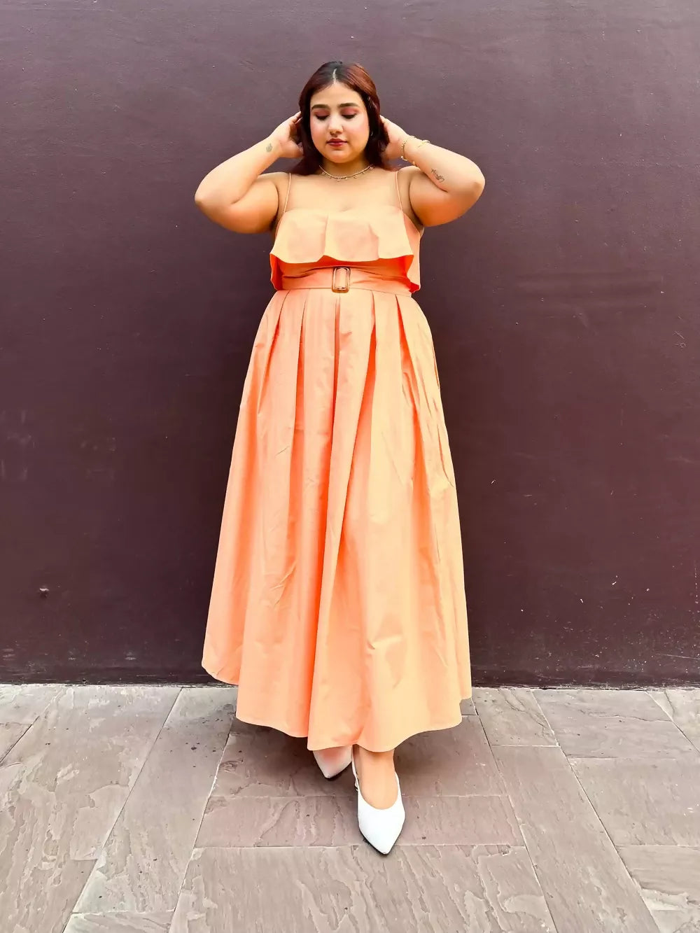 Peach Blossom Maxi Dress