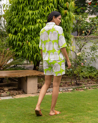 Chehre Shortees - Soft Cotton Shirt & Shorts Set