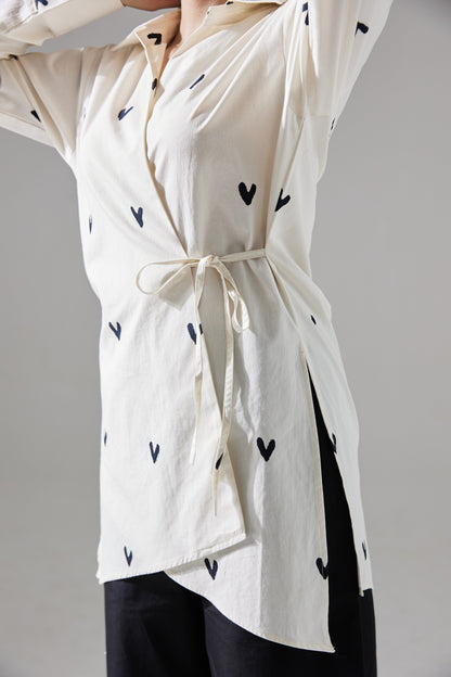 Daisy Wrap Poplin Shirt