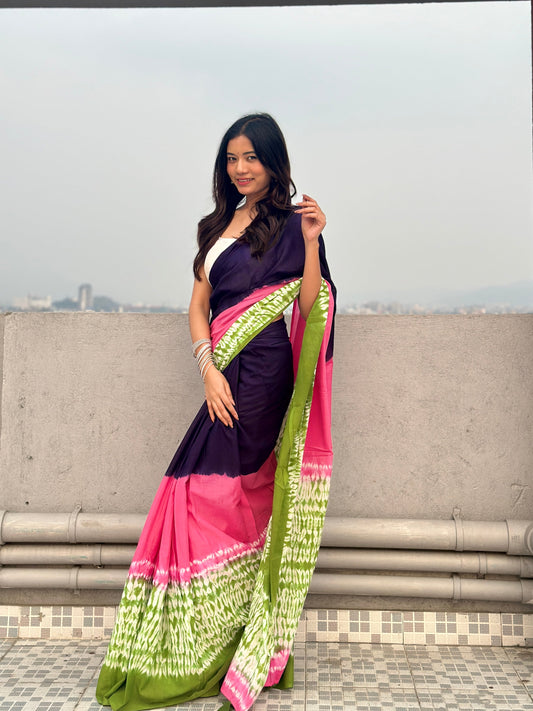 Manmohini Shibori Saree