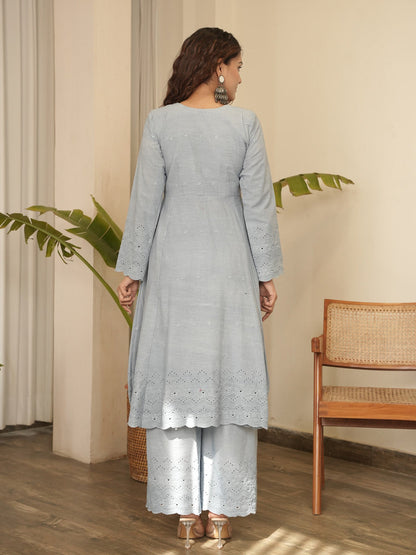 Gulaab Solid Cotton Kurta Set