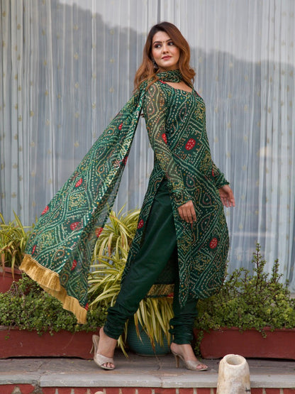 Kia Bandhani Chiffon Kurta Set