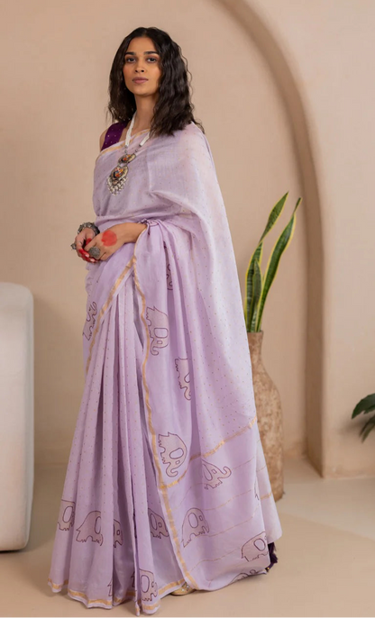 Gaj Gaatha Chanderi Saree