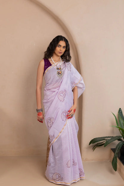 Gaj Gaatha Chanderi Saree