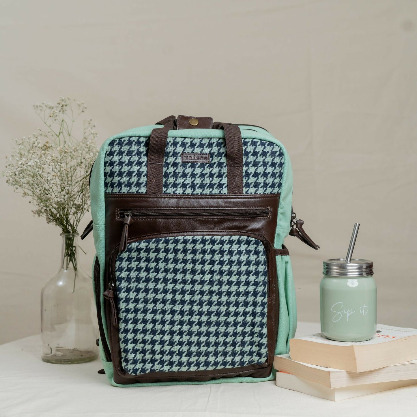 Teal wave traveller's backpack