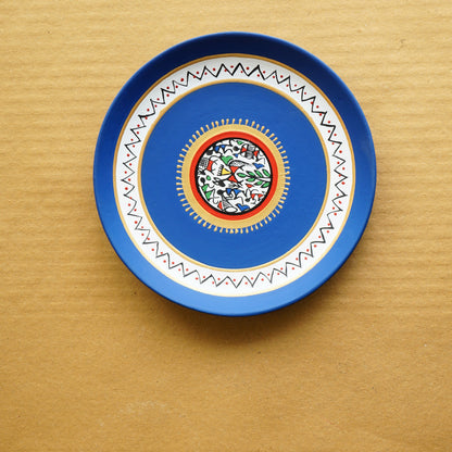 Handpainted Terracotta Wallplate Orange