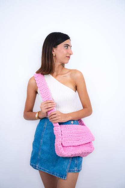 Basic Pink Cross Body Bag