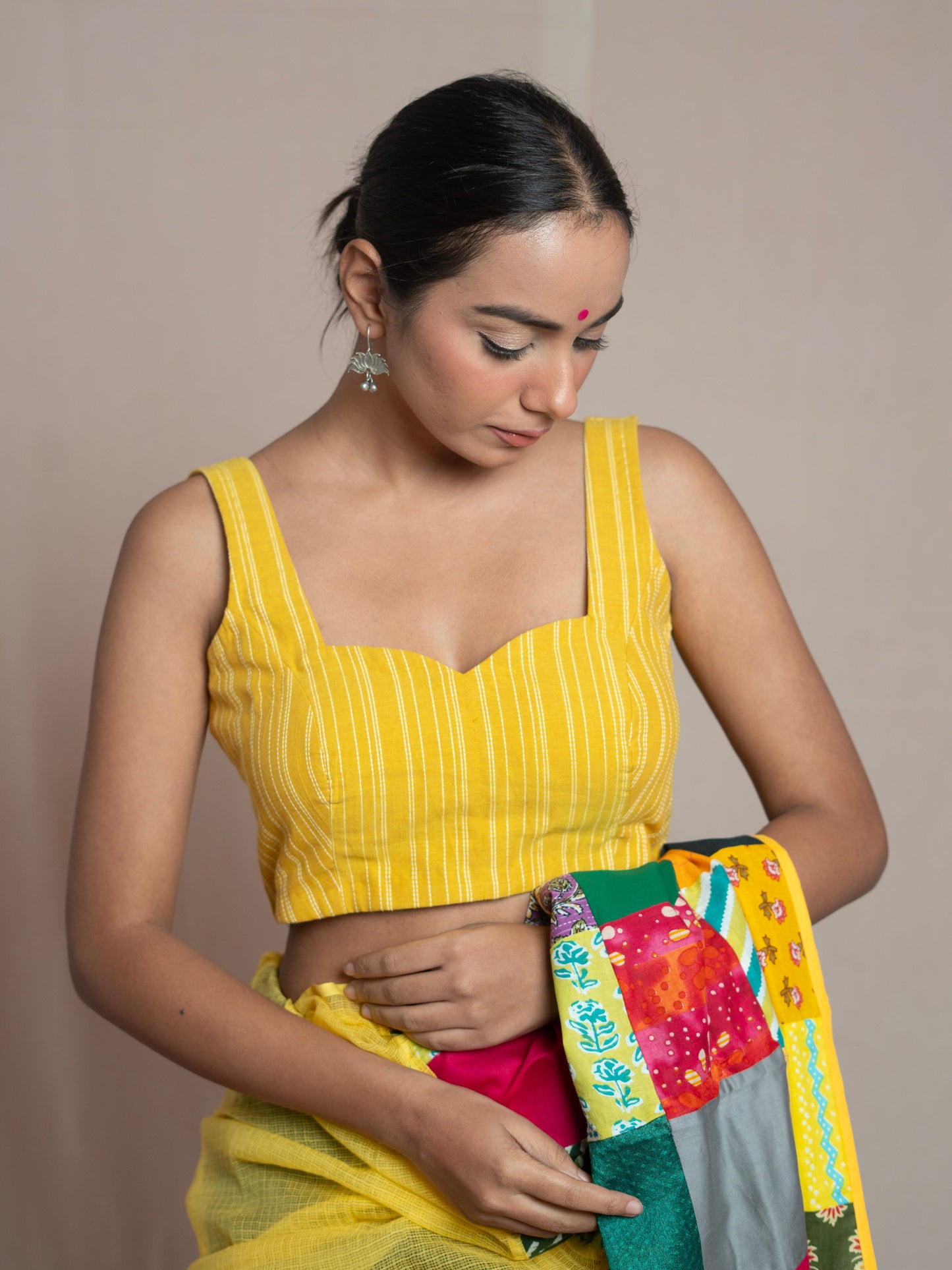 Jaune Yellow Cotton Blouse