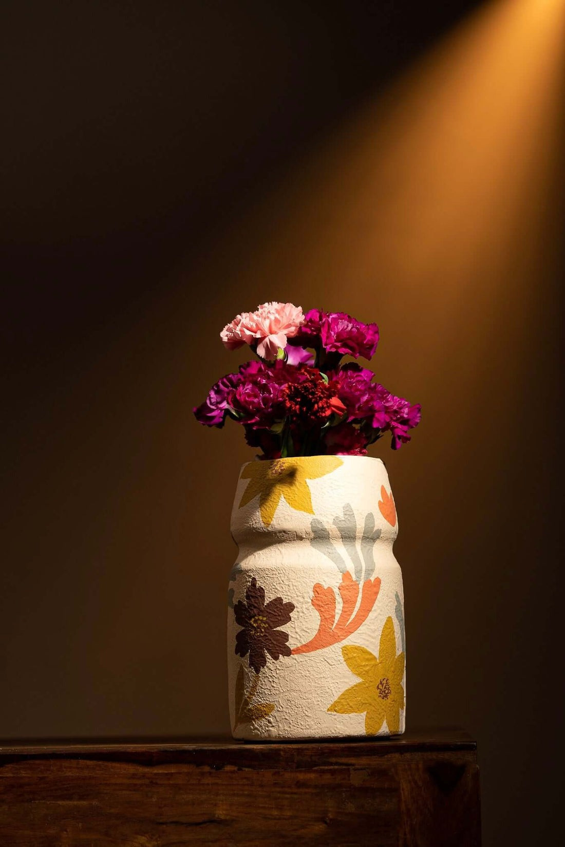 Floral Charm Terracotta Vase