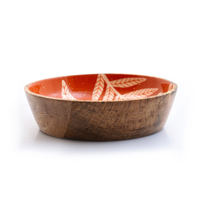 Pastel Garden Wooden Bowl