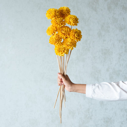 Yellow Sola Bingo Flower Sticks (10 Sticks)