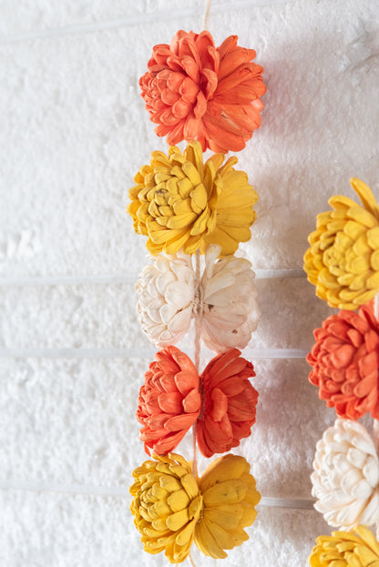 Eco-Friendly Sola Wood Flowers Garlands (Set of 2)