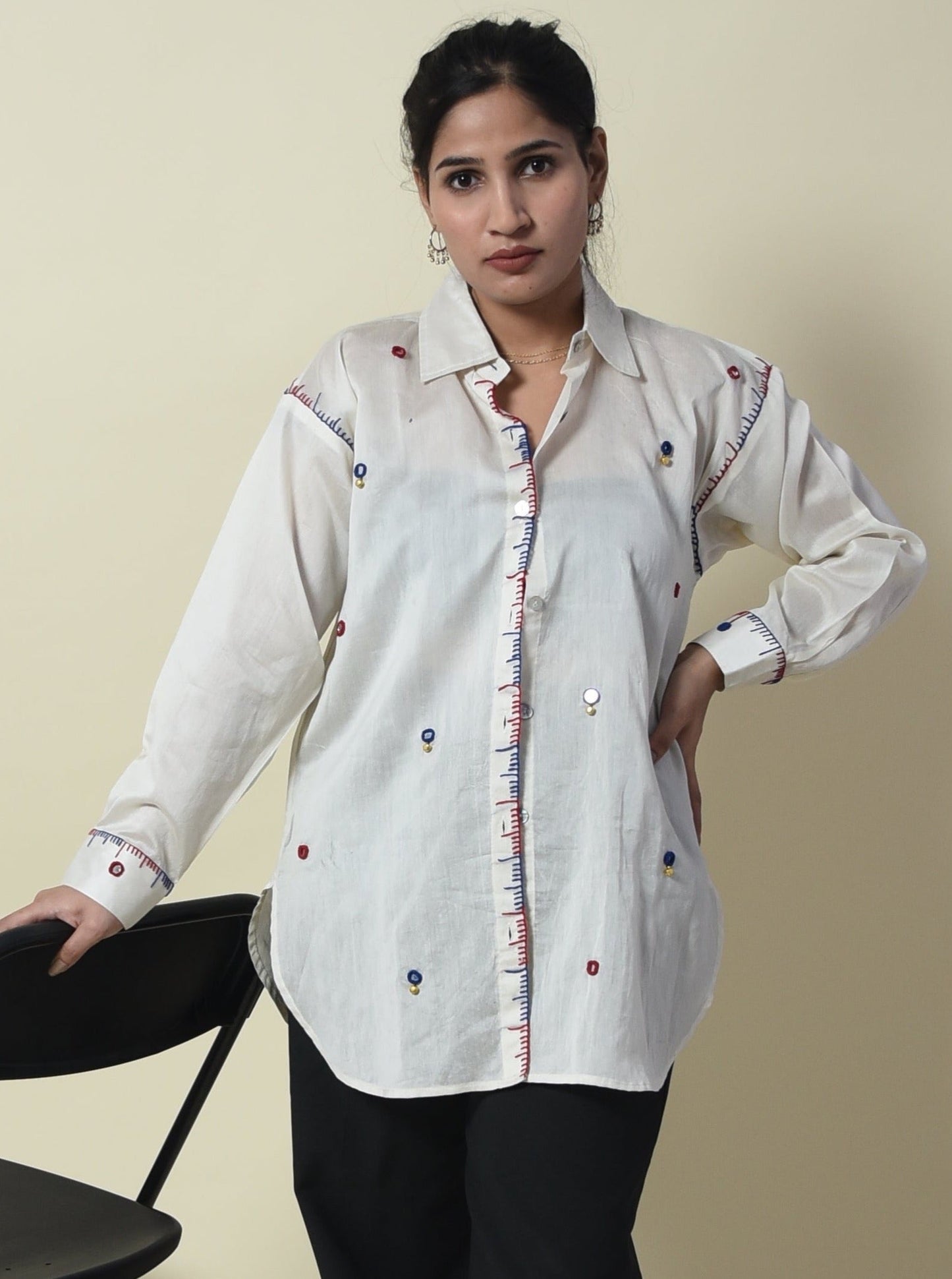 Sitara Chanderi Silk Ghungroo Shirt