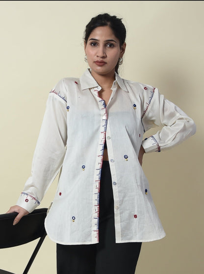 Sitara Chanderi Silk Ghungroo Shirt