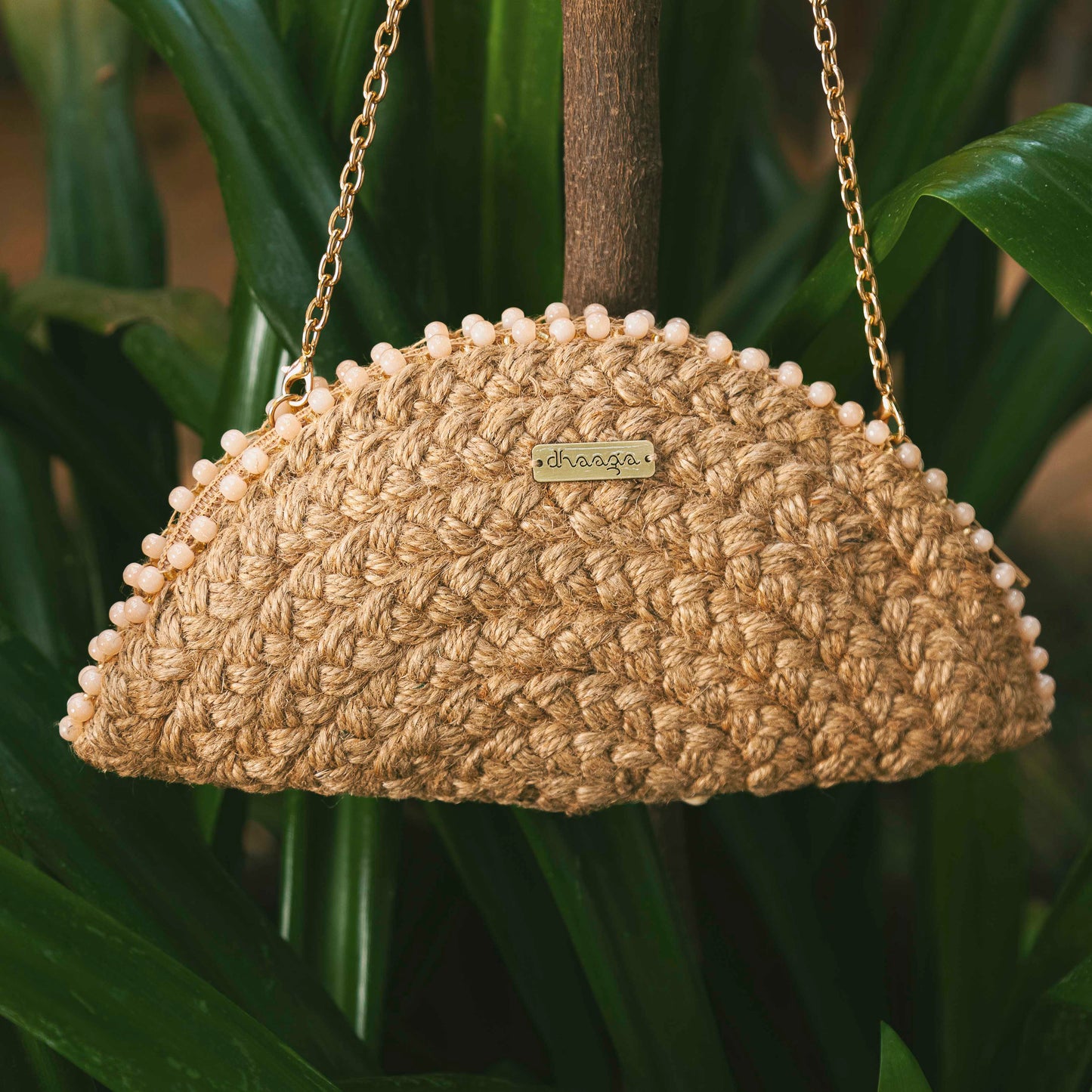 Sea Shell Half Moon Bag