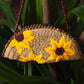 Sunflower Meadow Half Moon Clutch Bag