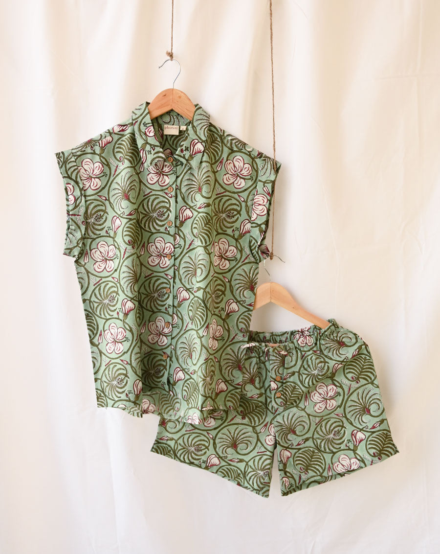 Dhoosar Bagh Shortees - Soft Cotton Loungewear