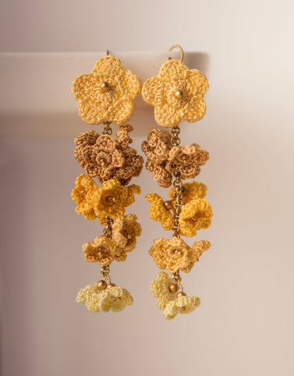 Hand-crocheted Shower Floral Danglers