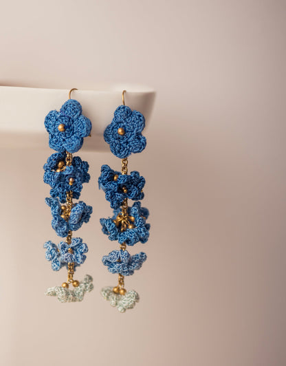 Hand-crocheted Shower Floral Danglers