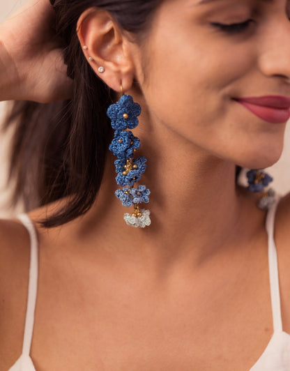 Hand-crocheted Shower Floral Danglers