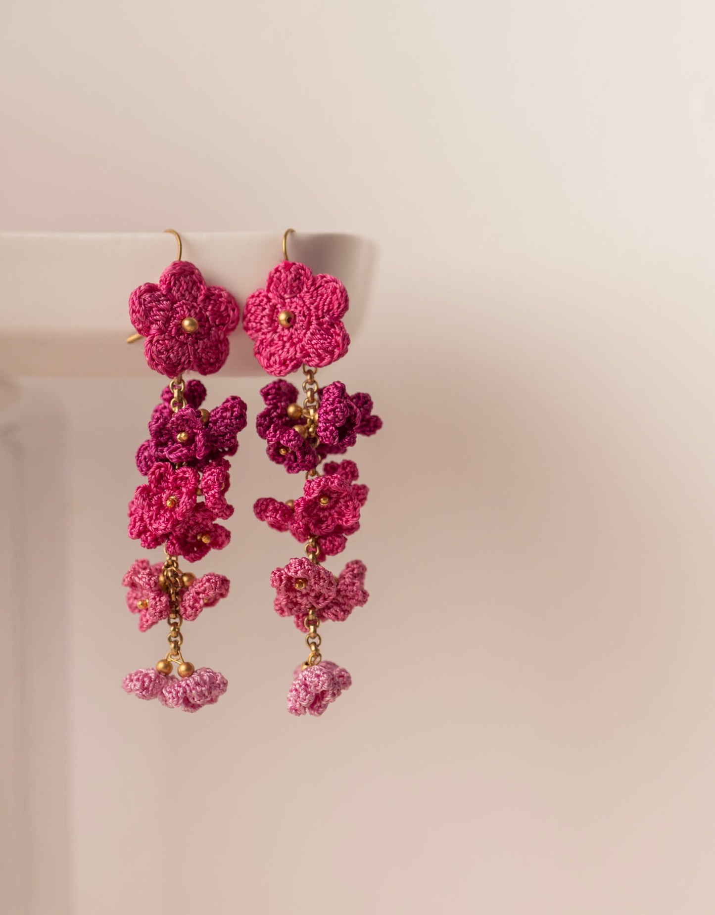 Hand-crocheted Shower Floral Danglers