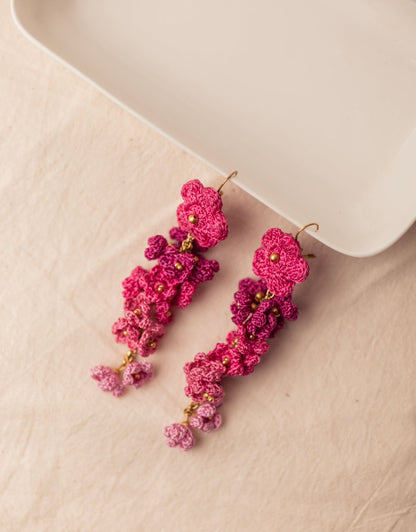 Hand-crocheted Shower Floral Danglers