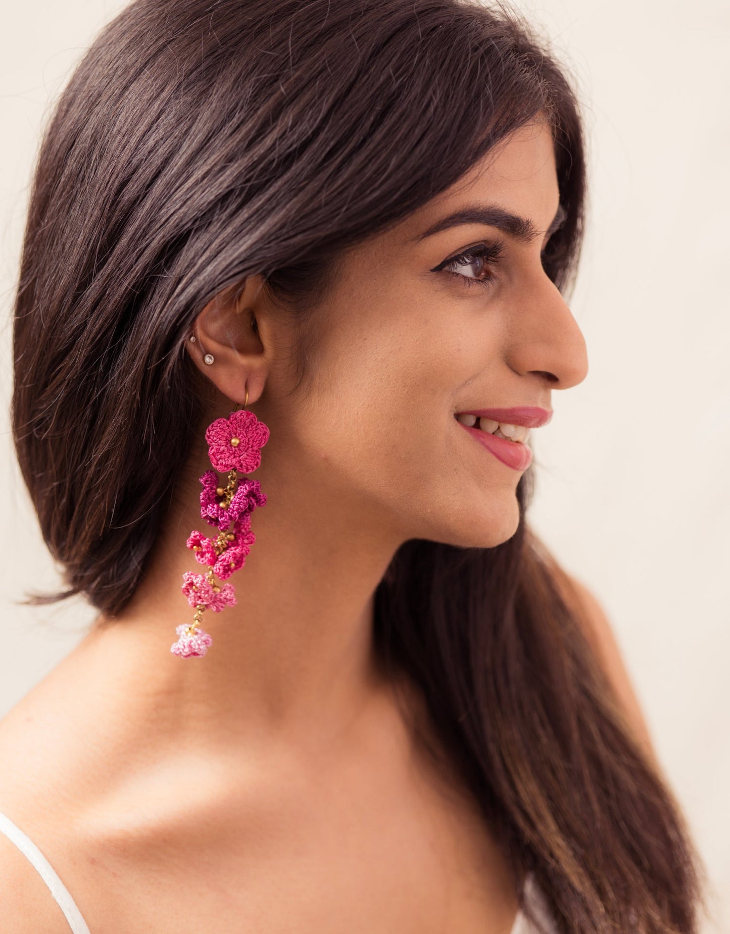 Hand-crocheted Shower Floral Danglers