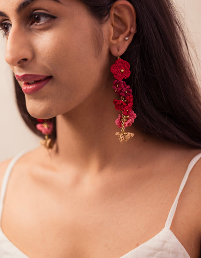Hand-crocheted Shower Floral Danglers