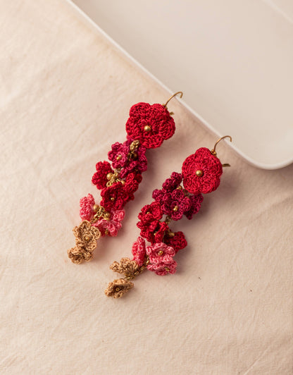 Hand-crocheted Shower Floral Danglers